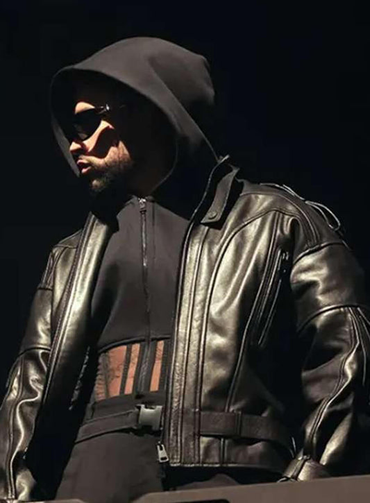 Bad Bunny Arts Festival Leather Jacket