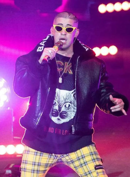 Bad Bunny Shearling Leather Jacket