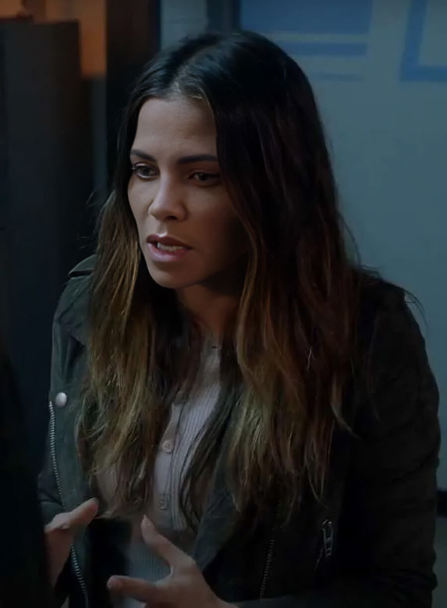 Bailey Nune The Rookie S06 Green Leather jacket