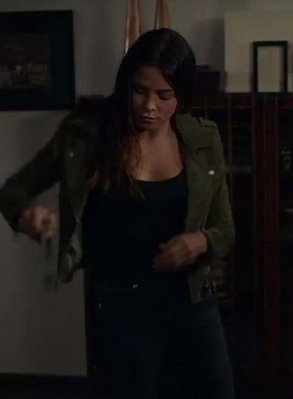 Bailey Nune The Rookie S06 Green Leather jacket