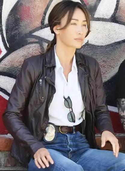 Ballard S01 Renée Ballard Black Leather Jacket