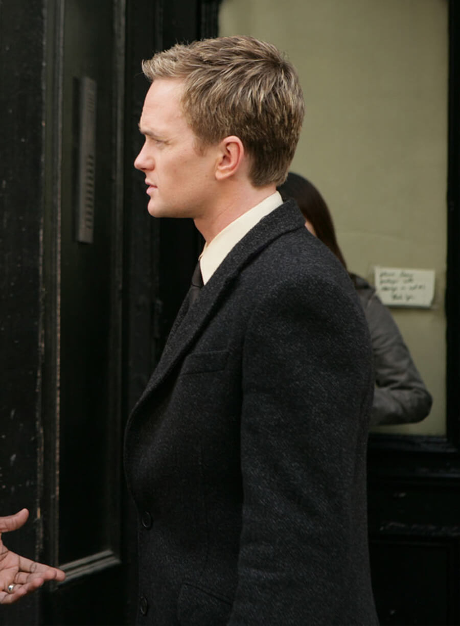 Barney Stinson How I Met Your Mother S02 Black Wool Coat