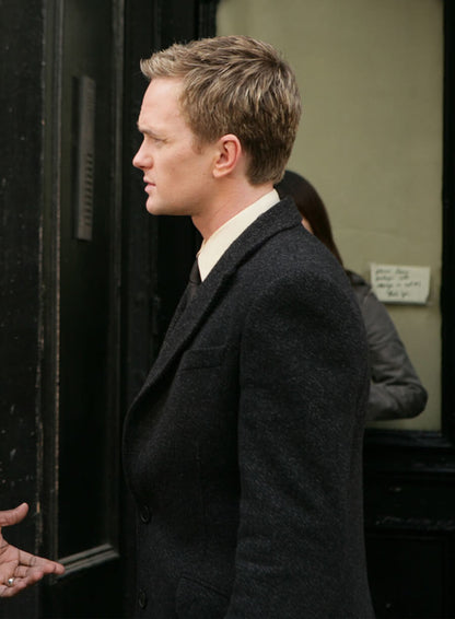 Barney Stinson How I Met Your Mother S02 Black Wool Coat