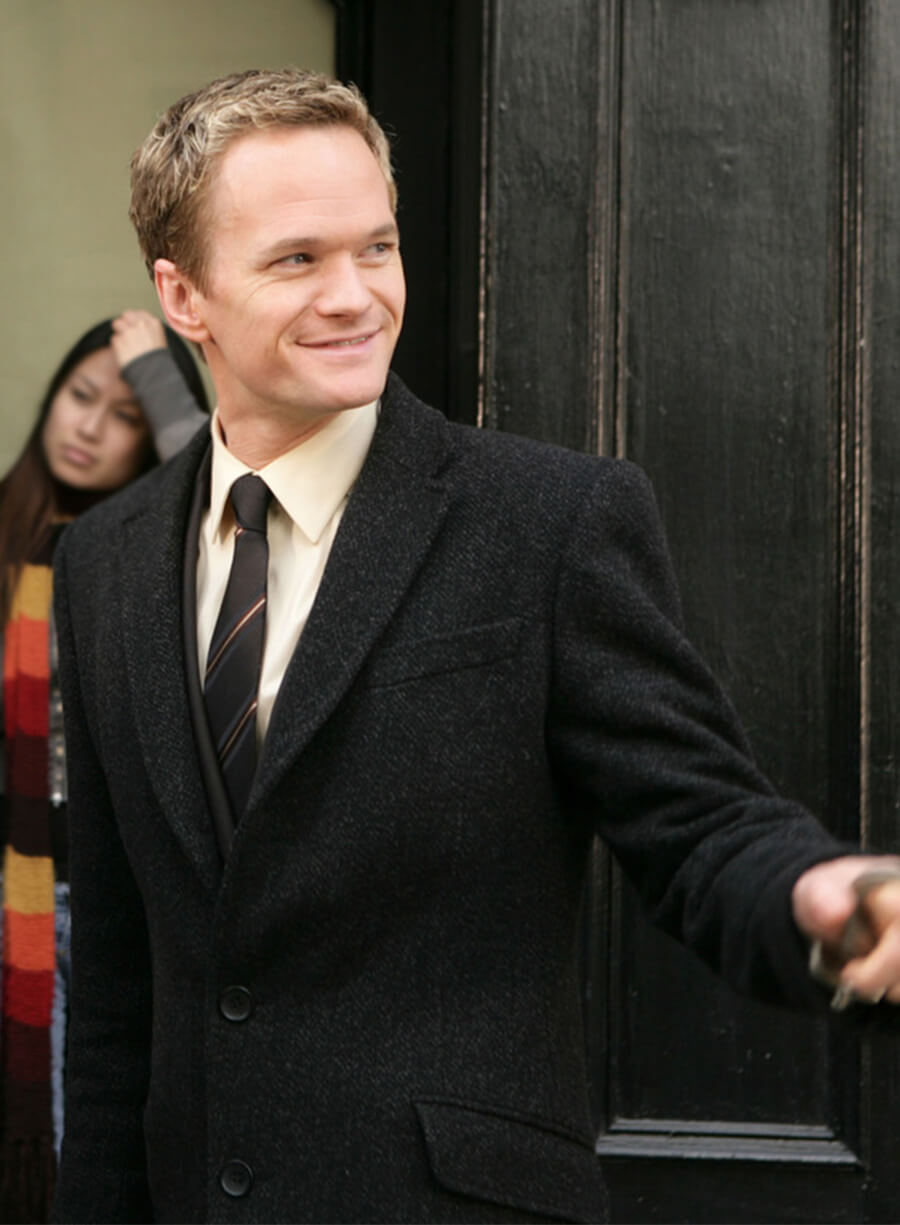 Barney Stinson How I Met Your Mother S02 Black Wool Coat