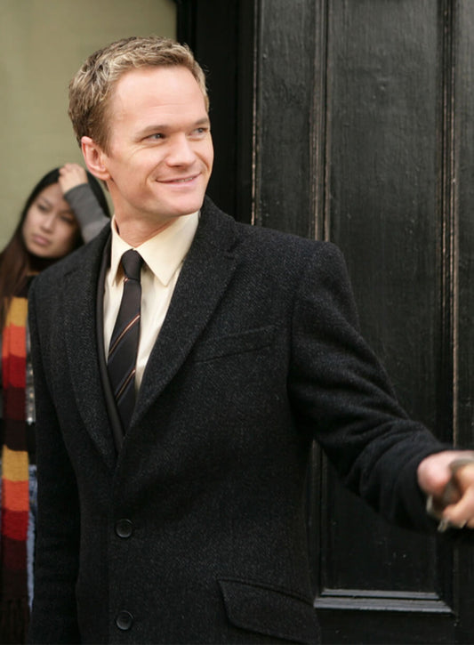 Barney Stinson How I Met Your Mother S02 Black Wool Coat