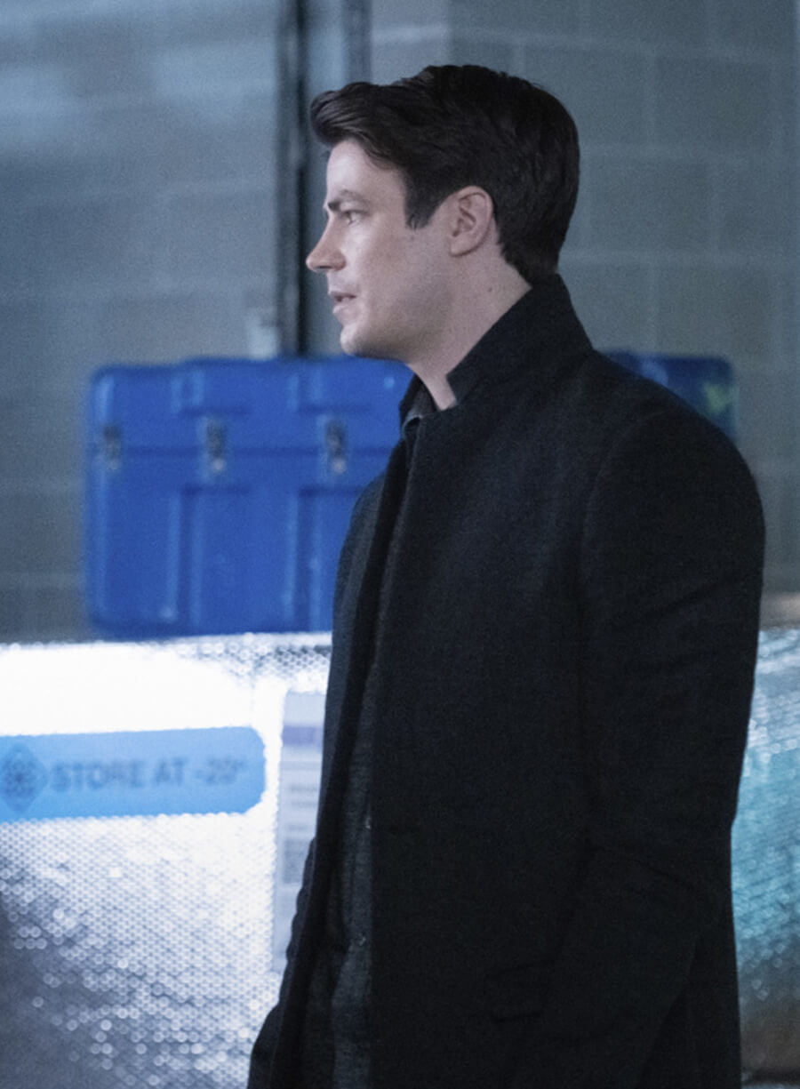 Barry Allen The Flash Black Wool Coat