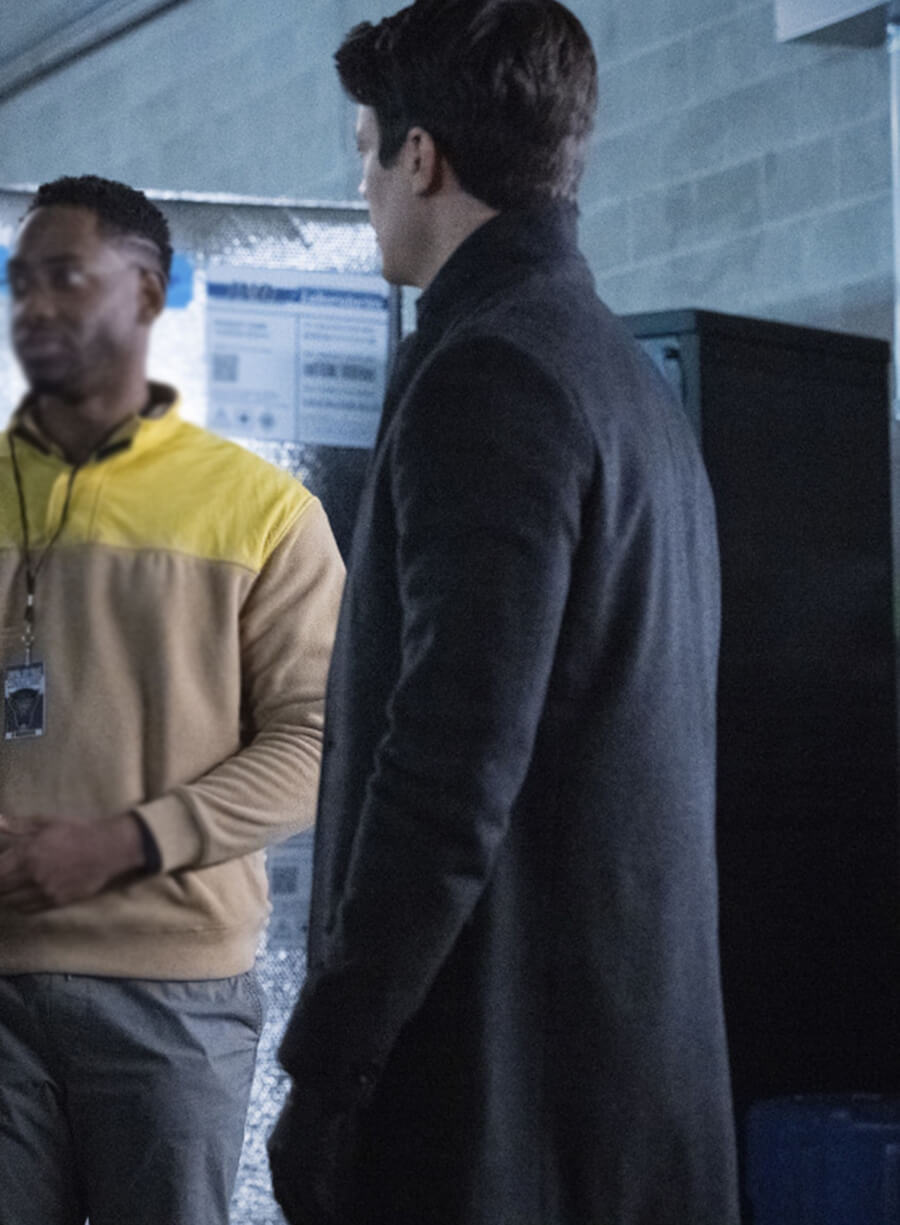 Barry Allen The Flash Black Wool Coat