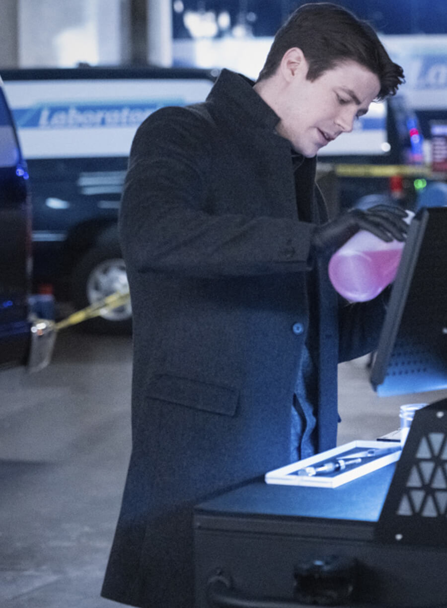 Barry Allen The Flash Black Wool Coat