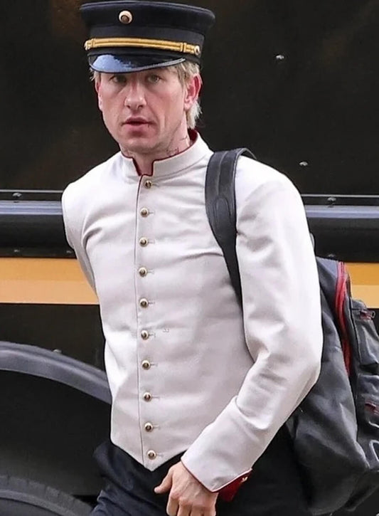 Barry Keoghan Crime 101 White Jacket