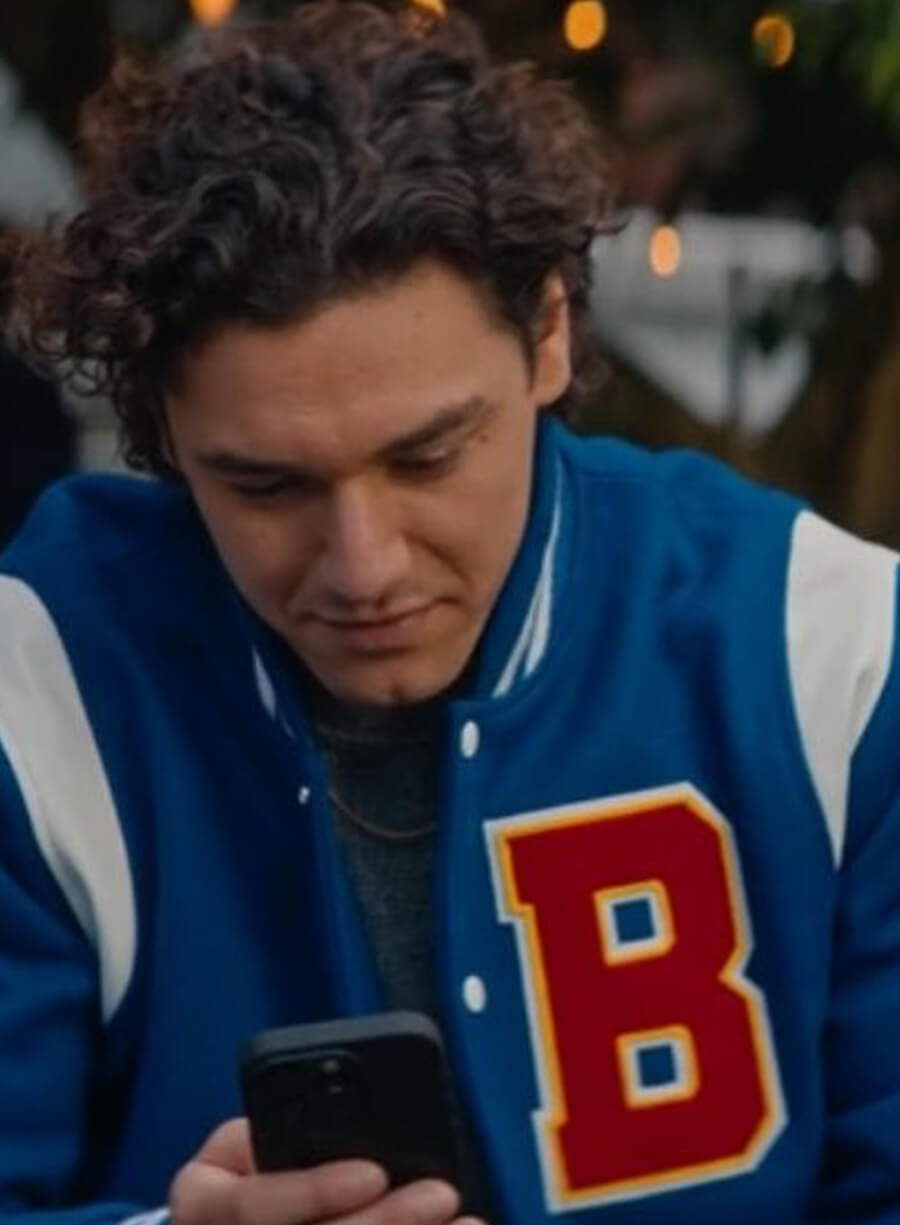 Belmont Cameli Off Campus Blue Varsity Jacket