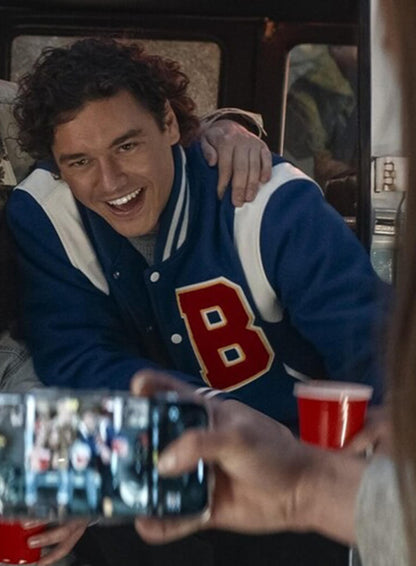 Belmont Cameli Off Campus Blue Varsity Jacket