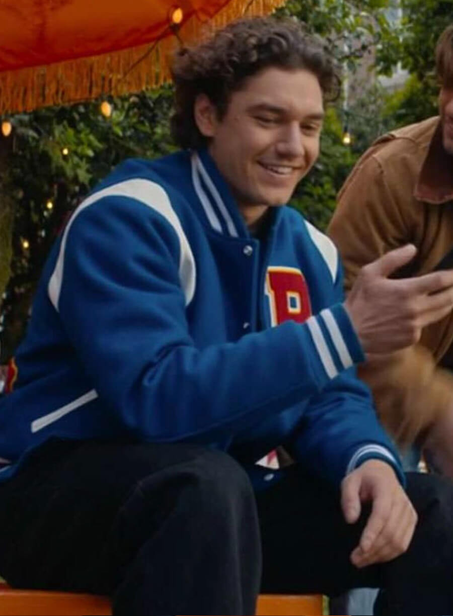 Belmont Cameli Off Campus Blue Varsity Jacket