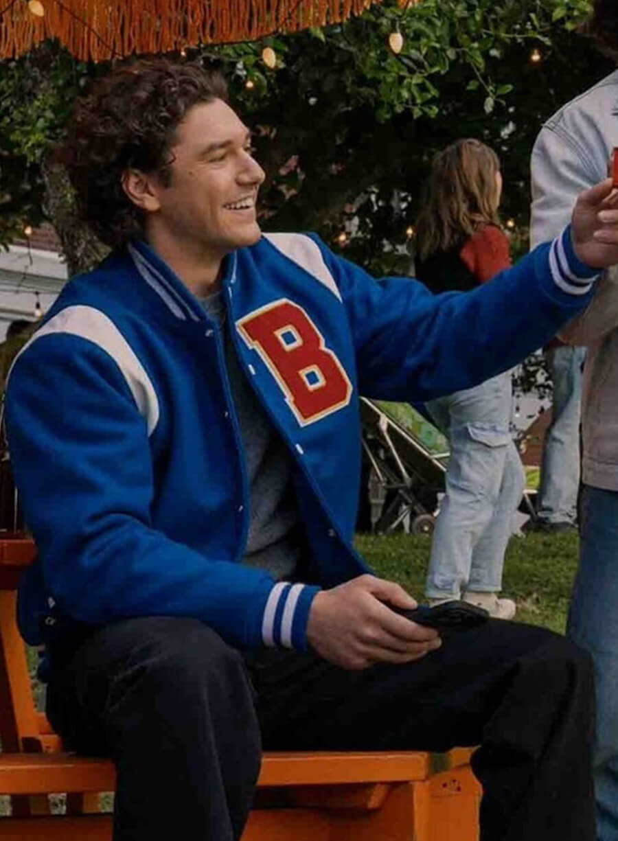 Belmont Cameli Off Campus Blue Varsity Jacket