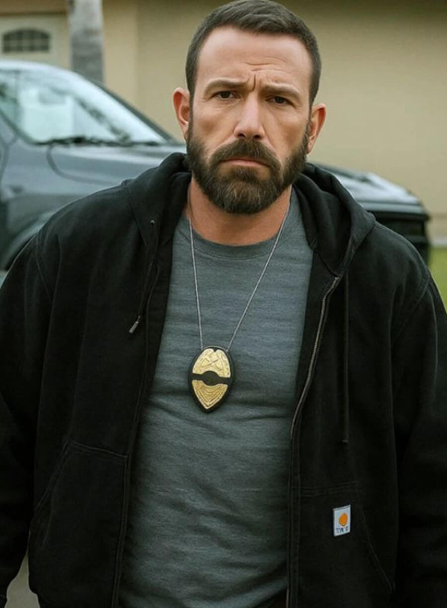 Ben Affleck The Rip 2026 JD Byrne Black Hooded Jacket
