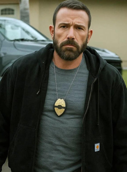 Ben Affleck The Rip 2026 JD Byrne Black Hooded Jacket
