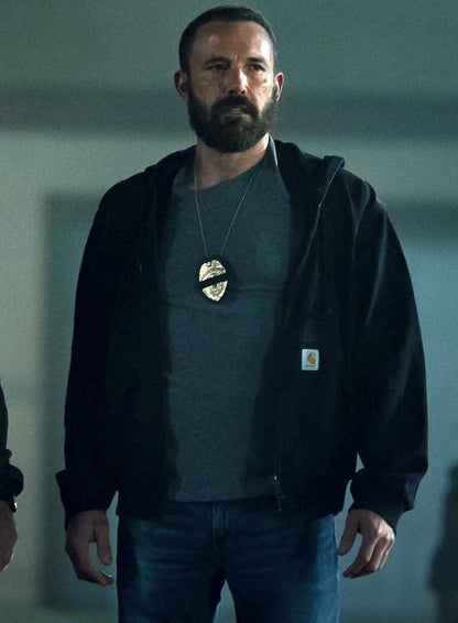 Ben Affleck The Rip 2026 JD Byrne Black Hooded Jacket