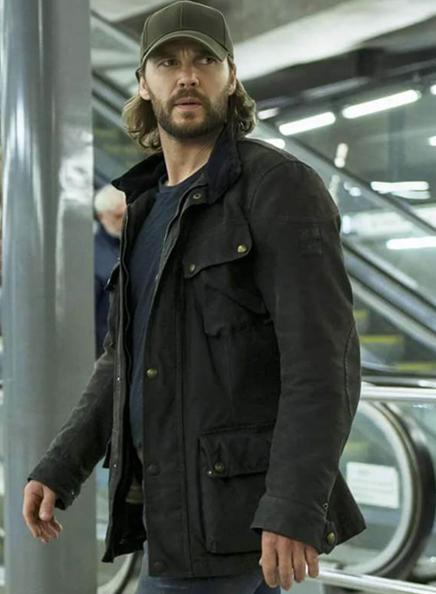 Ben Edwards The Terminal List Dark Wolf Black Jacket