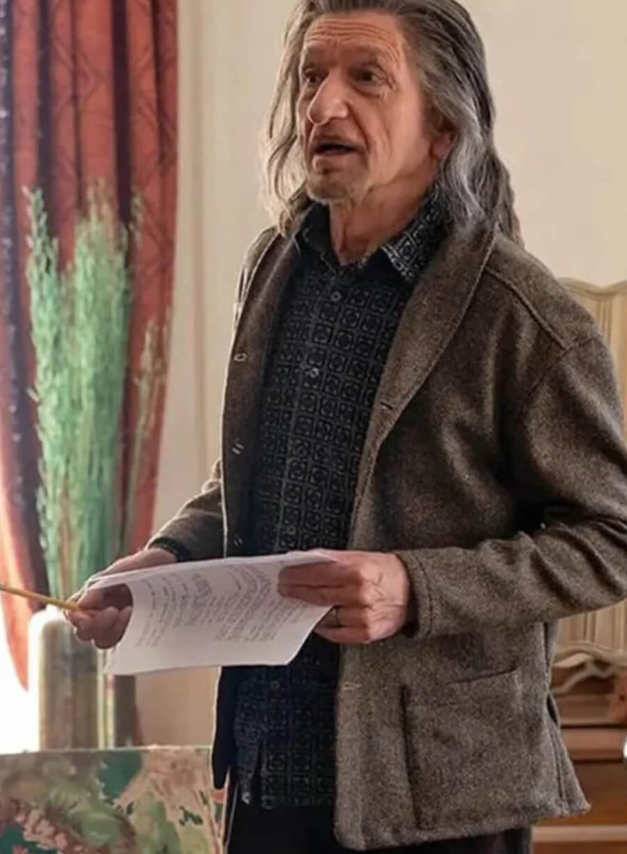 Ben Kingsley Wonder Man Brown Wool Blazer