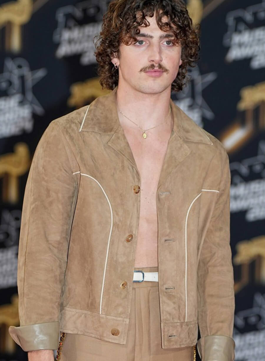 Benson Boone Brown Suede Leather Jacket