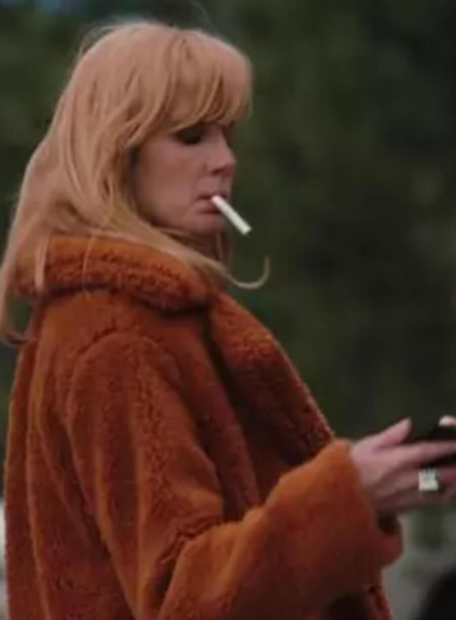 Beth Dutton Orange Fur Coat