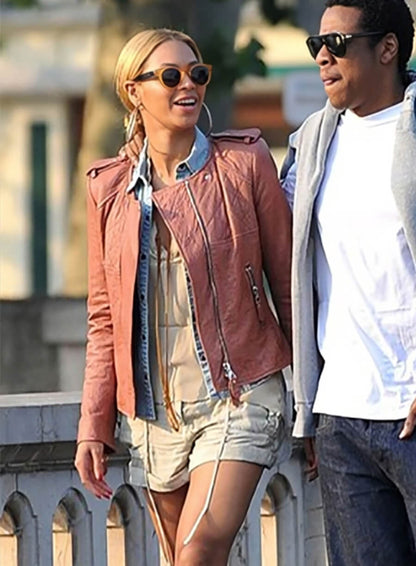 Beyonce Pink Leather jacket