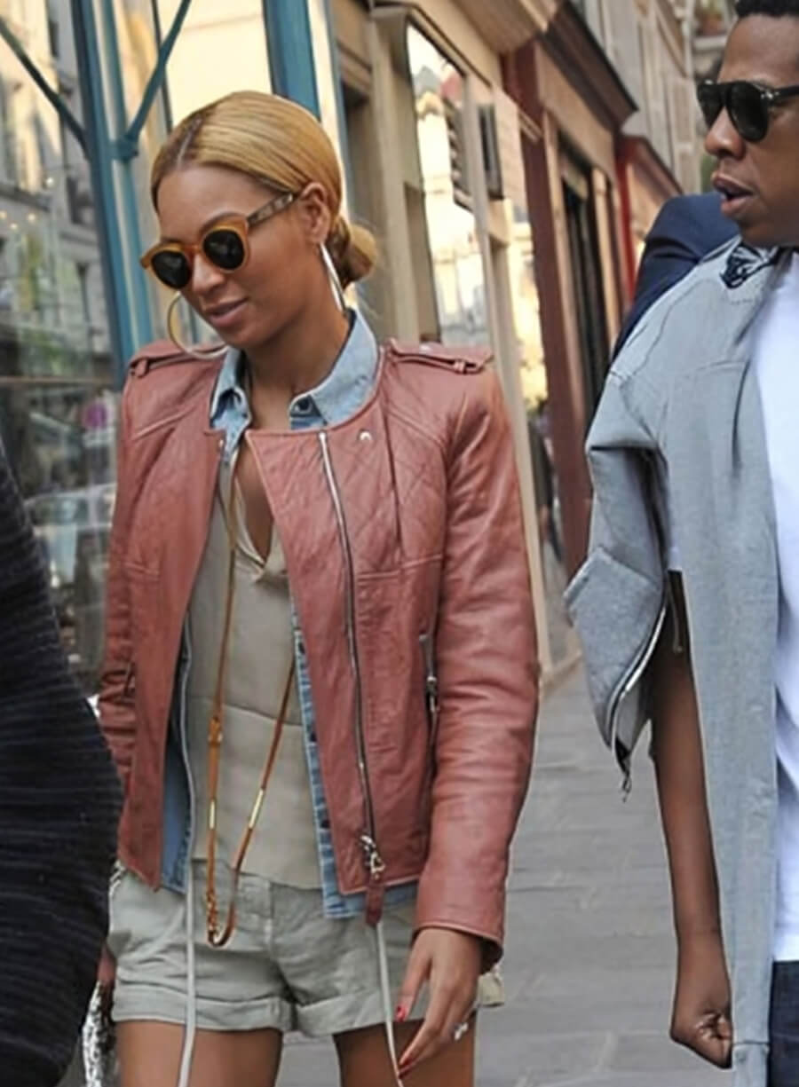Beyonce Pink Leather jacket