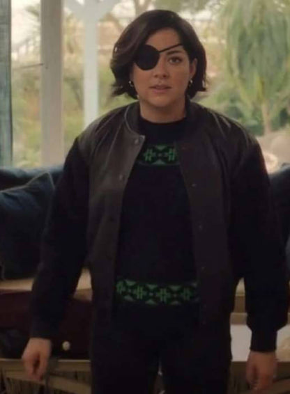 Bibi Garvey Bad Sisters S02 Black Bomber Jacket