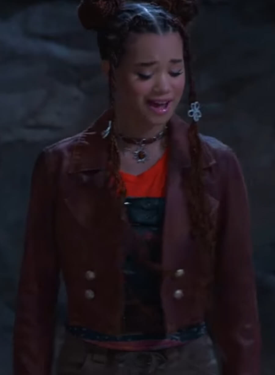 Billie Wizards Beyond Waverly Place Brown Leather Jacket
