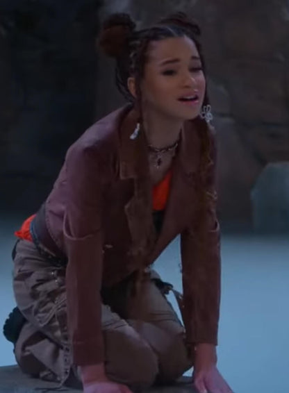 Billie Wizards Beyond Waverly Place Brown Leather Jacket