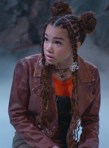 Billie Wizards Beyond Waverly Place Brown Leather Jacket