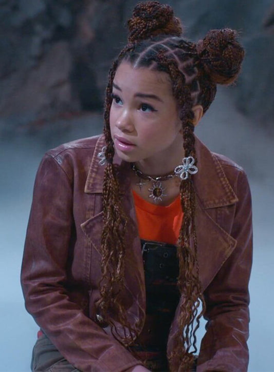 Billie Wizards Beyond Waverly Place Brown Leather Jacket