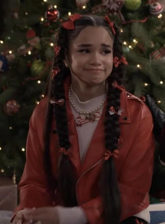 Billie Wizards Beyond Waverly Place Orange Leather Jacket