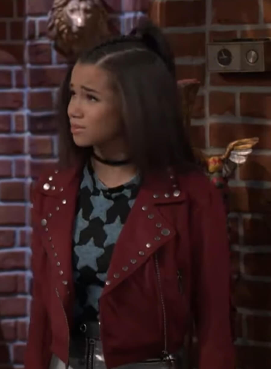 Billie Wizards Beyond Waverly Place Red Leather Jacket