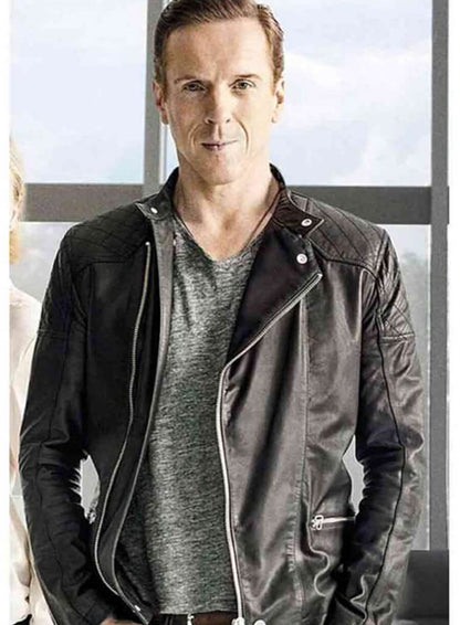 Billions Damian Lewis Black Leather Jacket