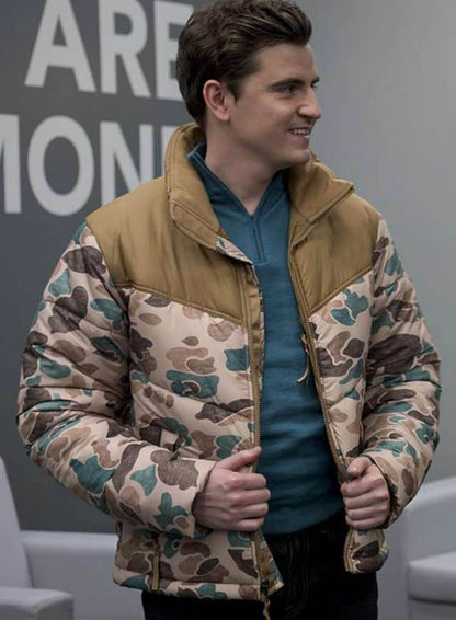Billy Harris Ted Lasso Printed Puffer Jacket