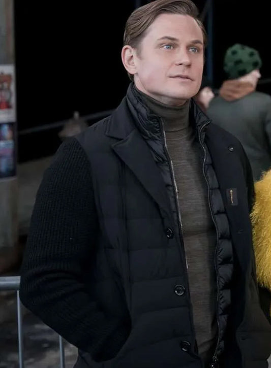Billy Magnussen Elsbeth S02 Black Puffer Jacket