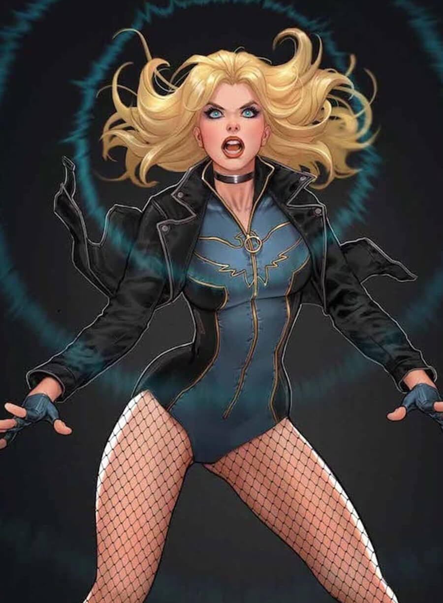 Black Canary Cropped Black Leather