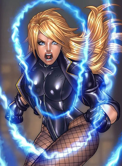 Black Canary Cropped Black Leather