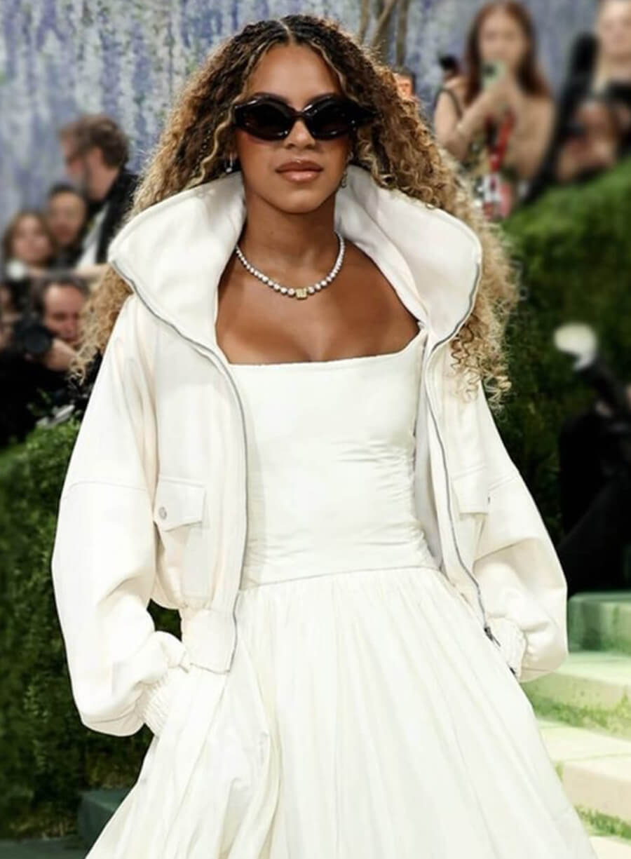 Blue Ivy Carter Met Gala 2026 White Bomber Jacket