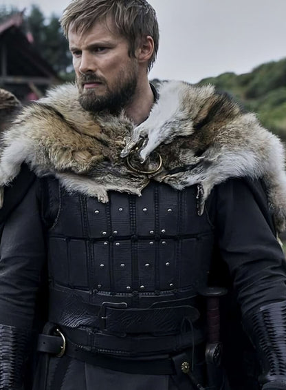 Bradley James Vikings Valhalla Black Leather Vest