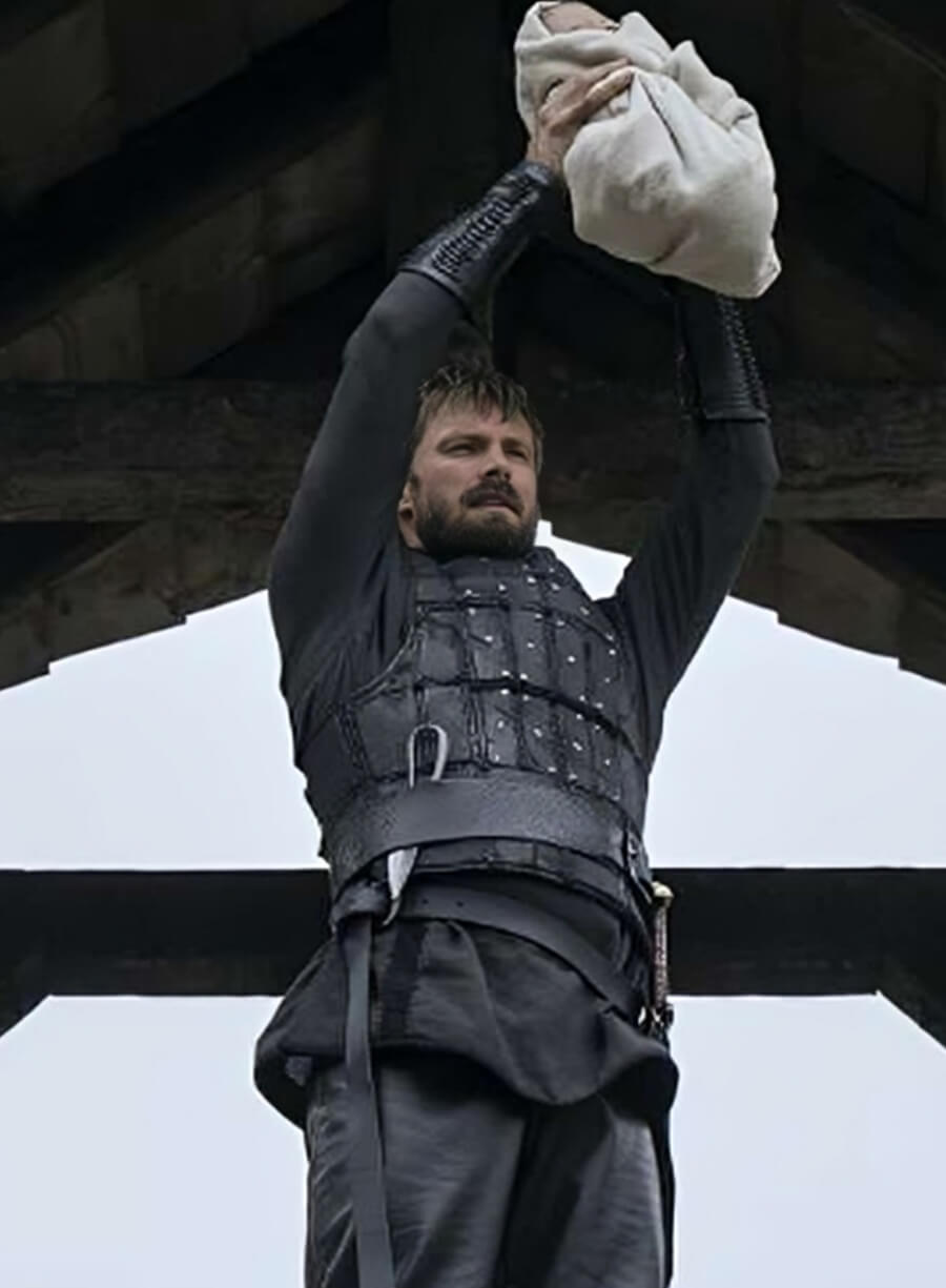 Bradley James Vikings Valhalla Black Leather Vest