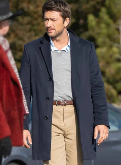 Brandon Sklenar The Housemaid Blue Coat