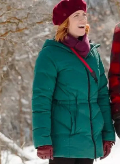 Brittany Snow Green Puffer Jacket