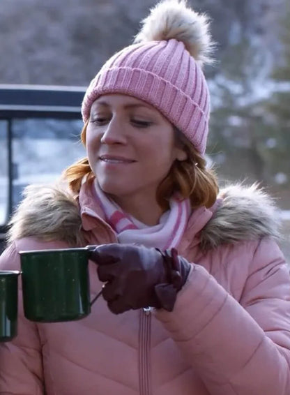 Brittany Snow Pink Puffer Jacket
