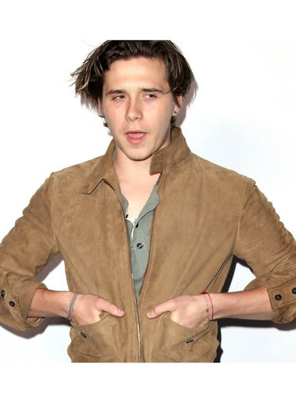 Brooklyn Beckham Brown Suede Jacket