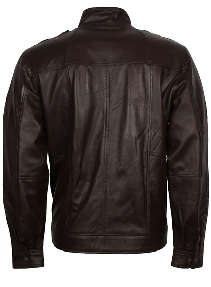 Brown Vintage Men Leather Jacket