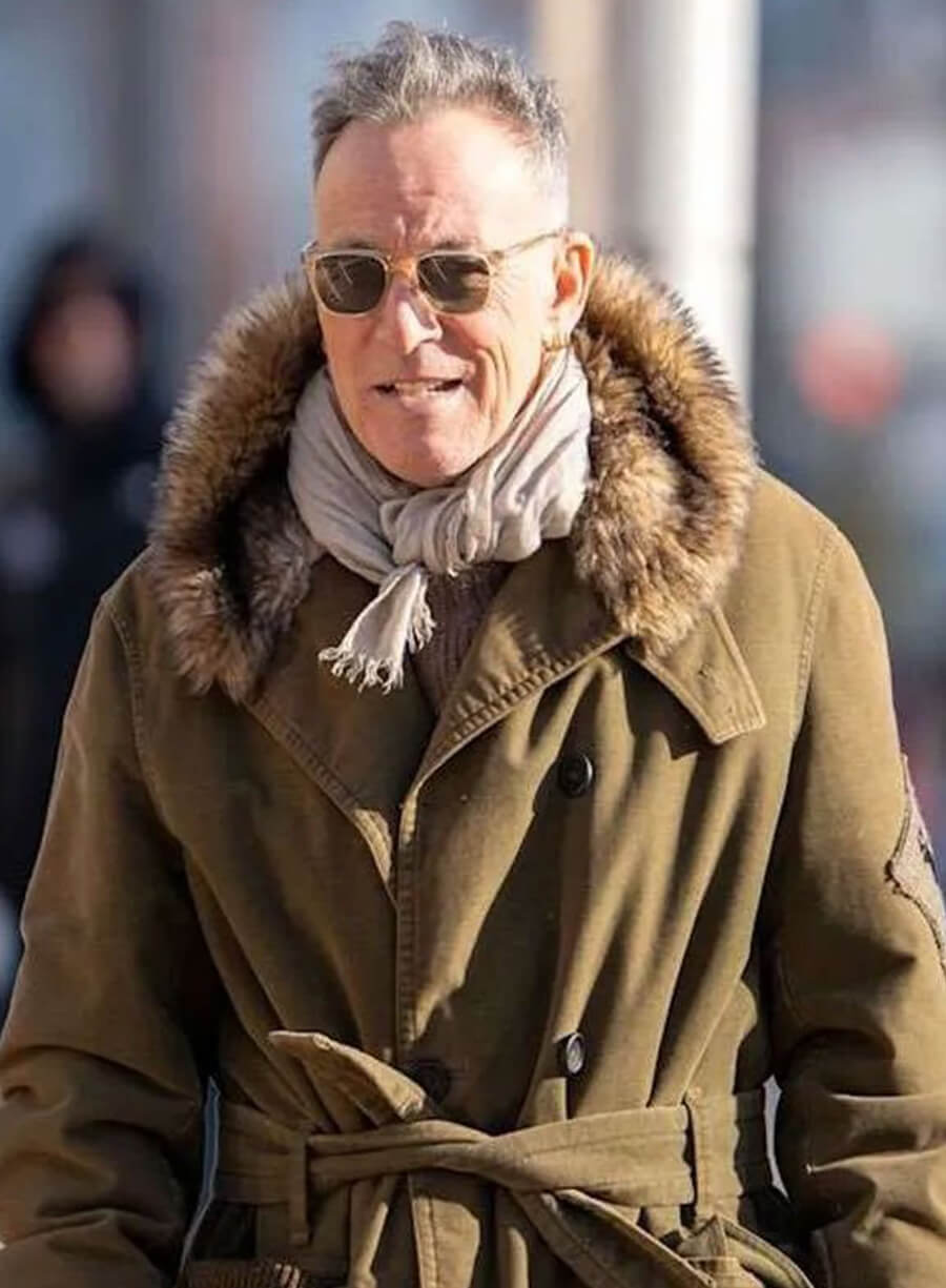 Bruce Springsteen Green Hooded Coat