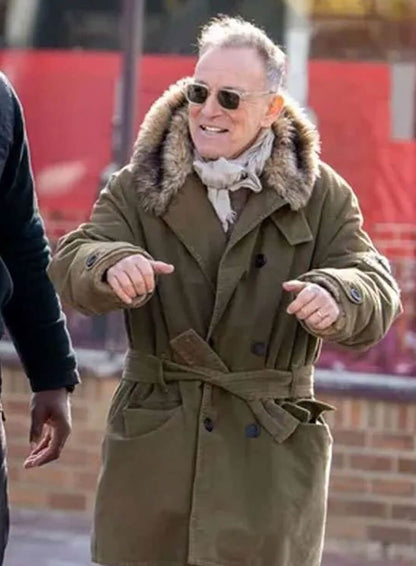 Bruce Springsteen Green Hooded Coat
