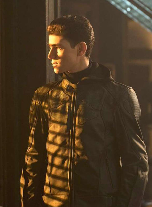 Bruce Wayne Gotham Black Leather Jacket