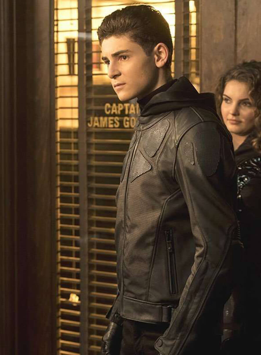 Bruce Wayne Gotham Black Leather Jacket